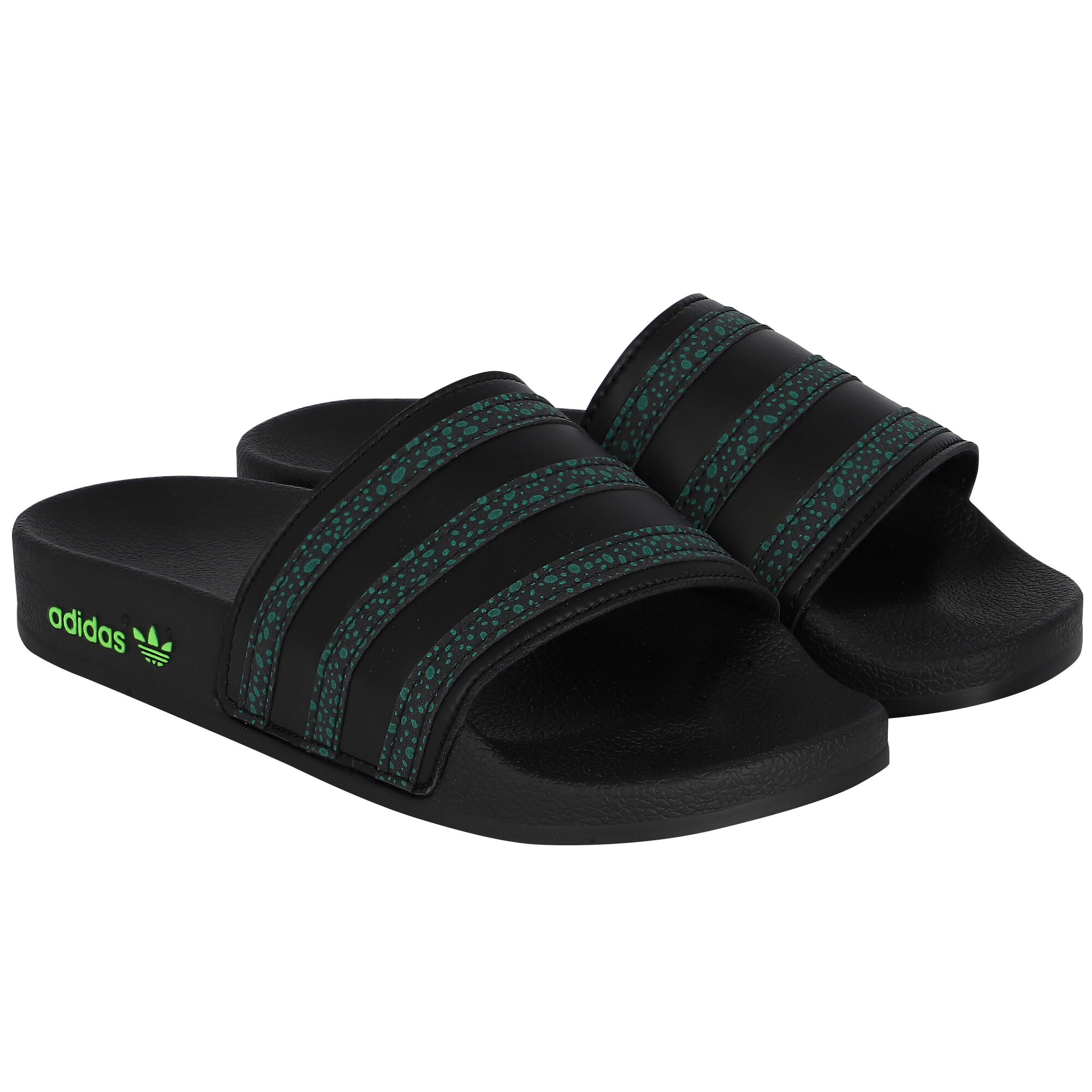 Adidas Kids Black Adilette J Sliders Junior Couture