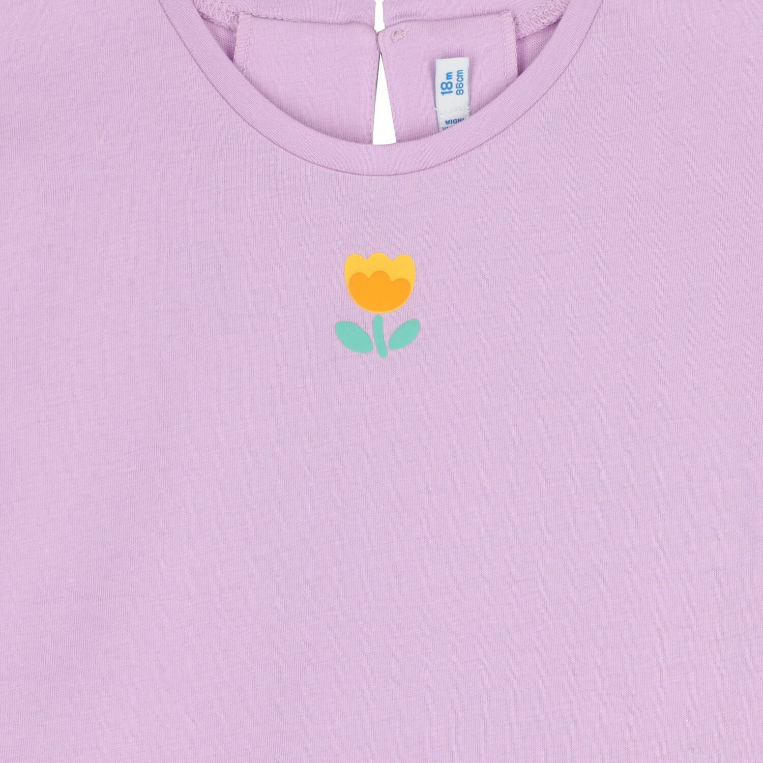 طقم شورتات للبنات الصغيرات باللونين العاجي والبنفسجي, 1, hi-res