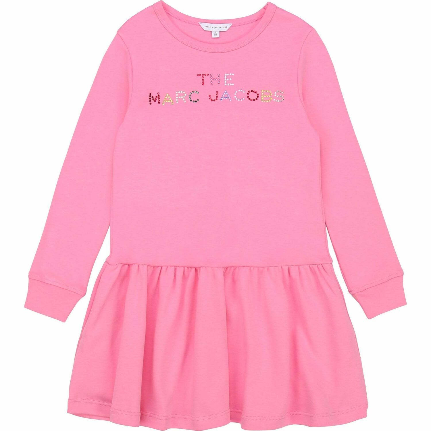 MARC JACOBS Girls Pink Logo Dress | Junior Couture USA