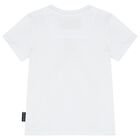 Boys White Logo T-Shirt, 1, hi-res