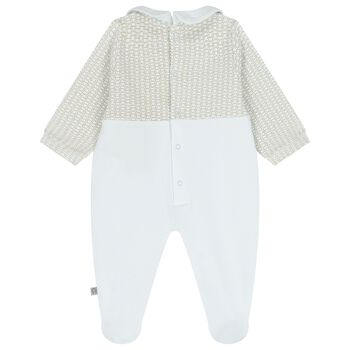 Baby Boys Blue Logo Babygrow