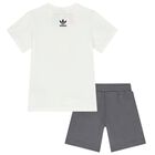White & Grey Hello Kitty Shorts Set, 1, hi-res