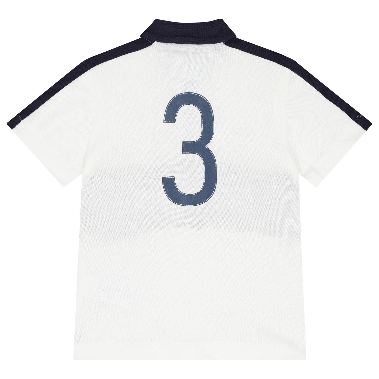 Boys White & Navy Blue Logo Polo Shirt, 1, hi-res image number null