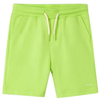 Boys Lime Green Logo Shorts