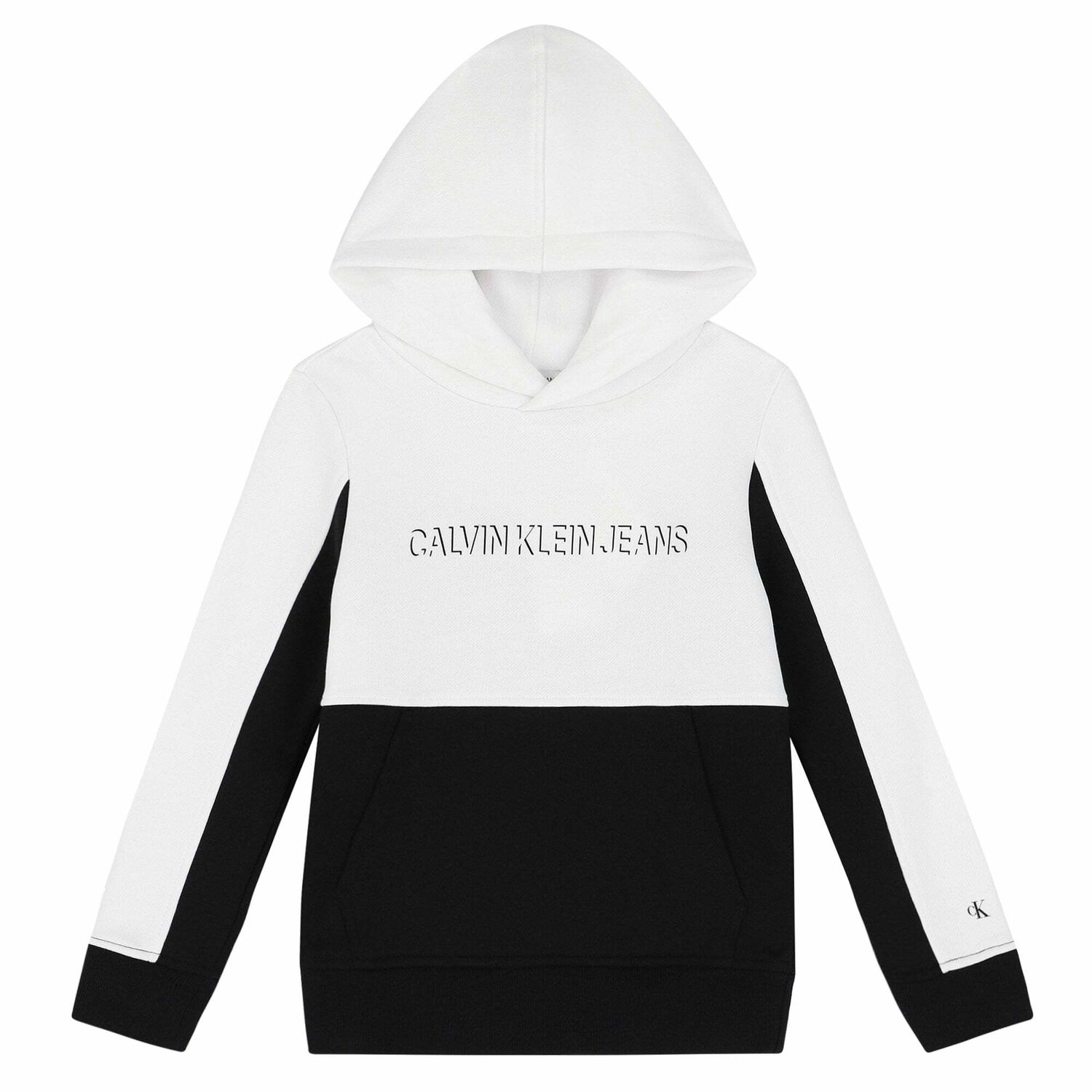 Boys White & Black Logo Hooded Top, 2, hi-res image number null