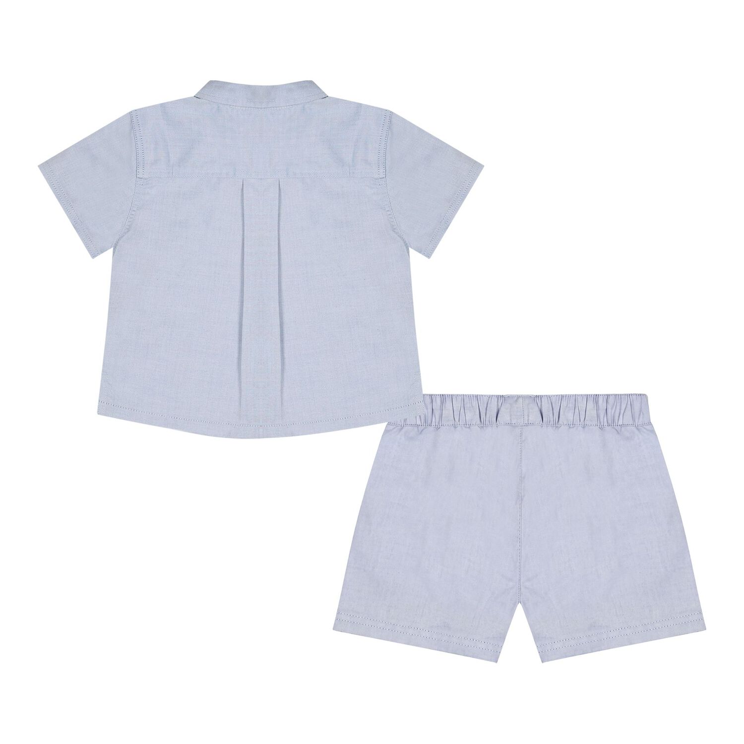 Baby Boys Blue Logo Shorts Set, 1, hi-res