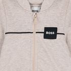 Baby Boys Beige & White Logo Tracksuit Set, 3, hi-res