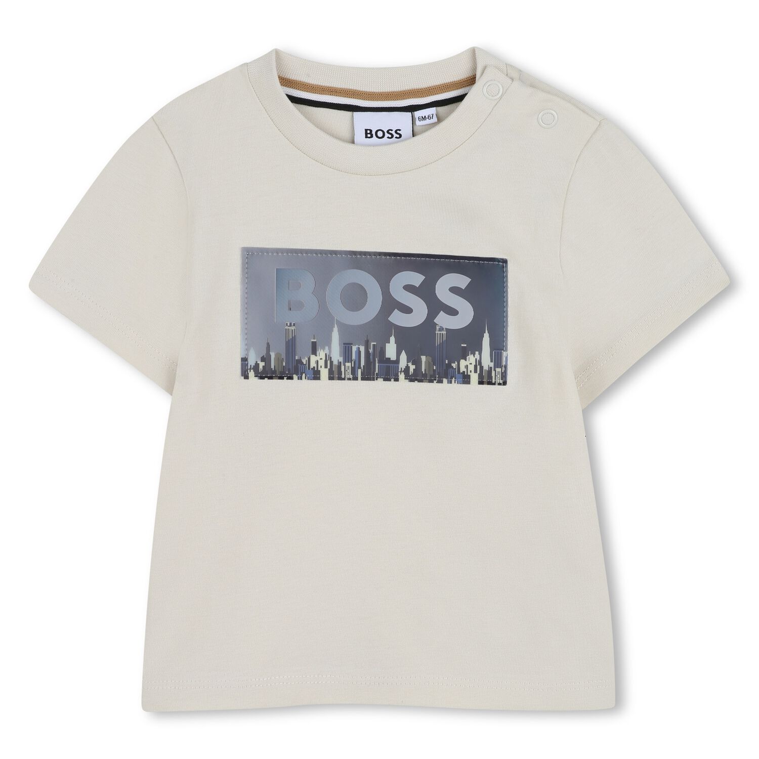 Younger Boys Ivory Logo T-Shirt, 1, hi-res