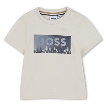 Younger Boys Ivory Logo T-Shirt