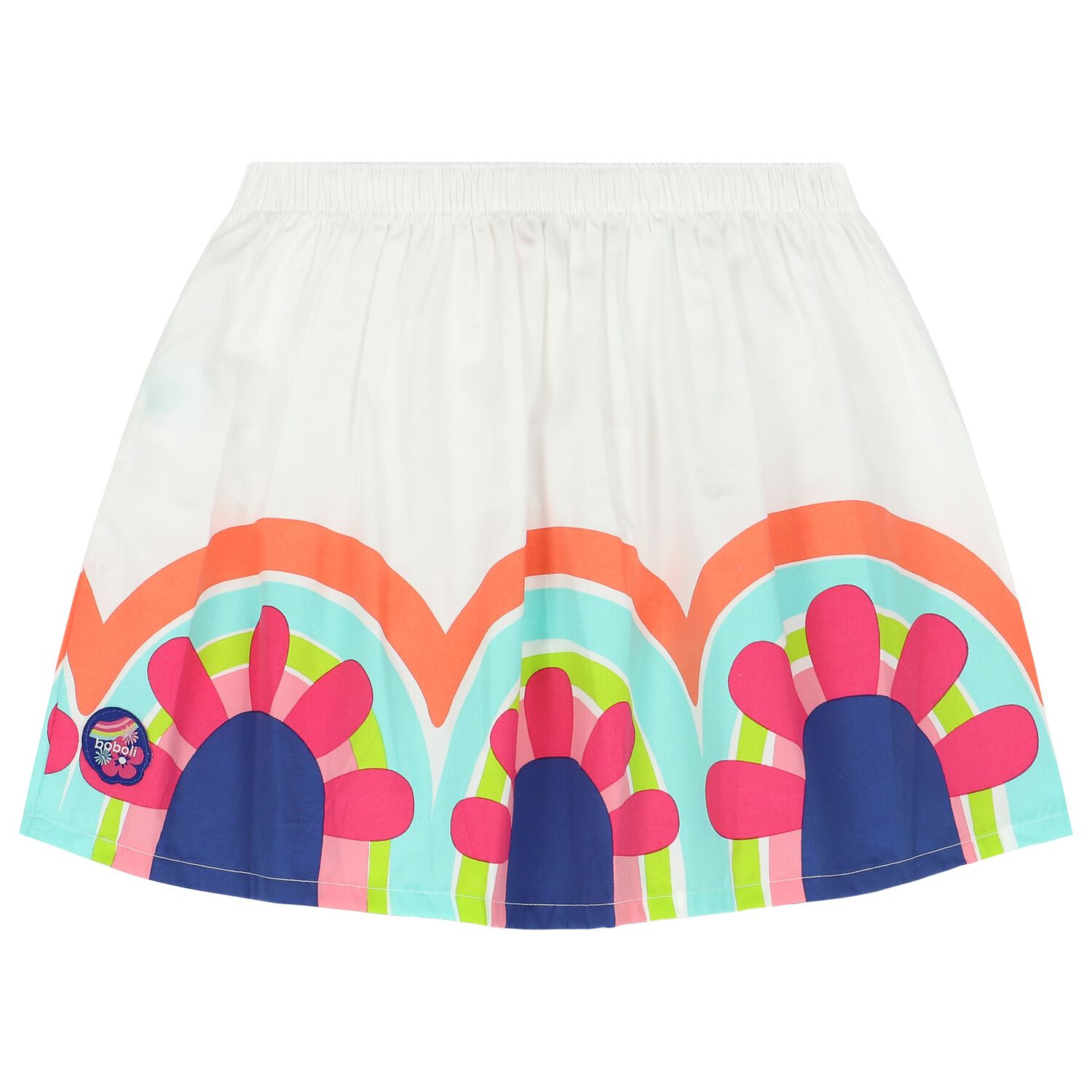 Girls White & Purple Floral Skirt, 1, hi-res image number null