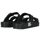 Black Logo Sandals, 1, hi-res