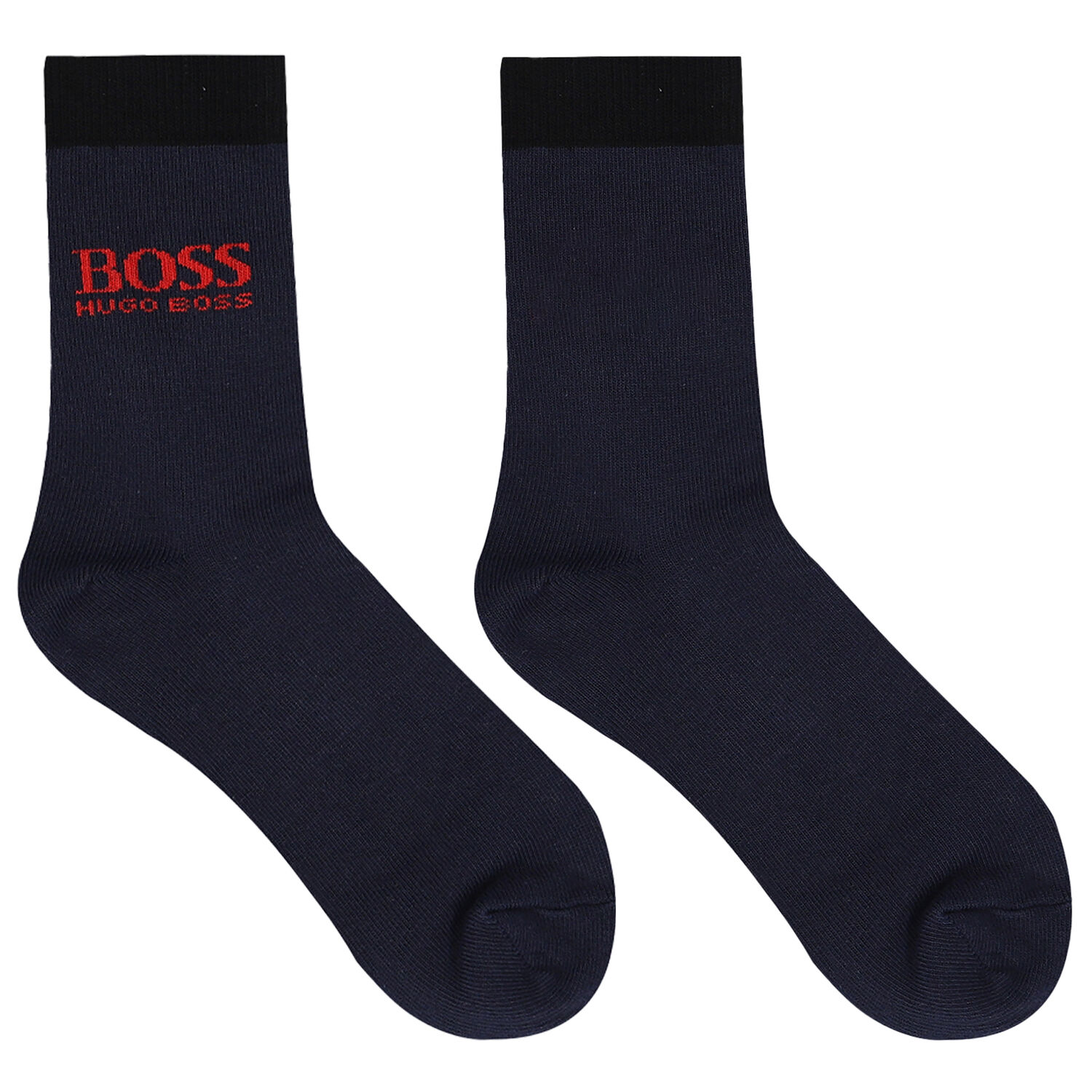 Boys Red & Navy Logo Socks ( 2-Pack ), 1, hi-res image number null