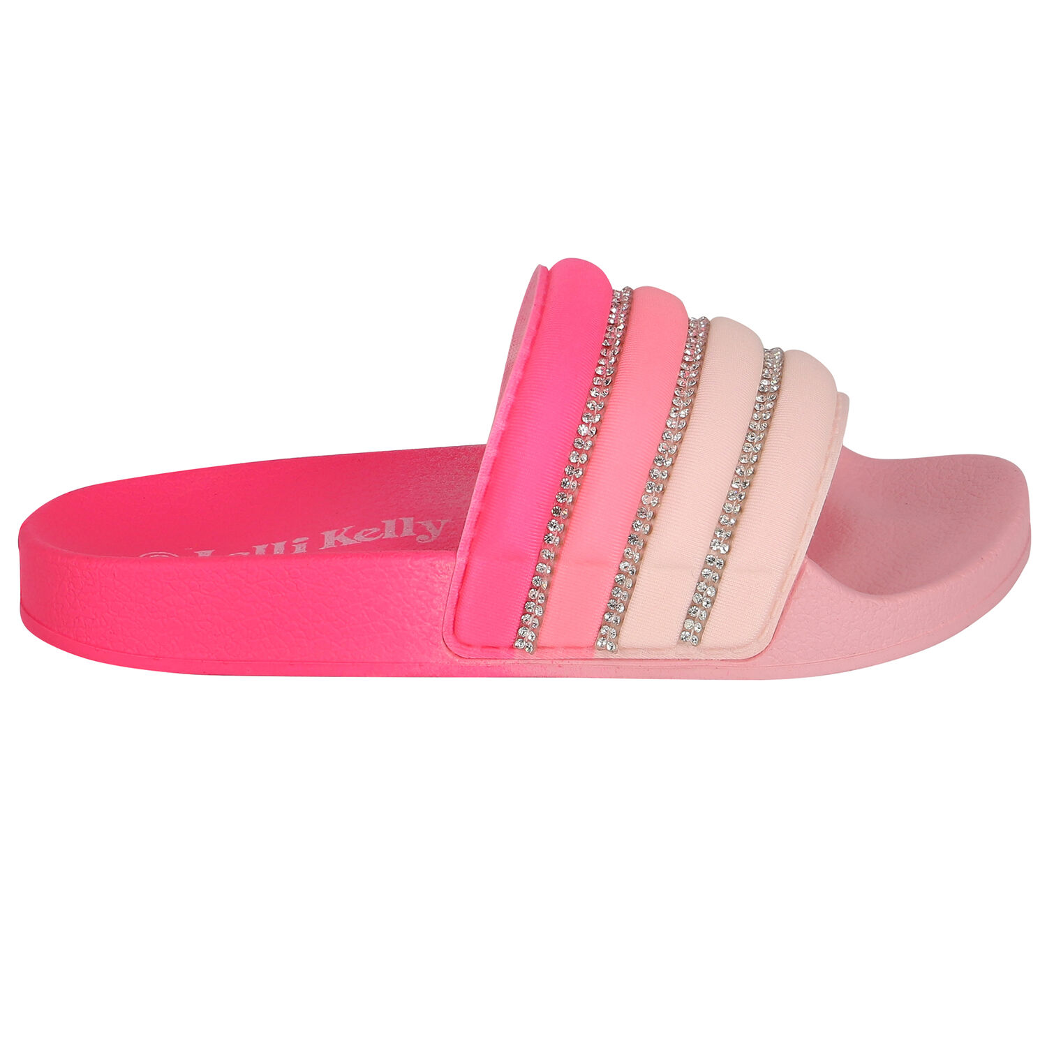 Girls Pink Embellished Sliders, 1, hi-res