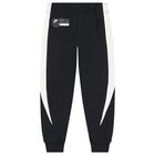 Boys Black & Ivory Logo Joggers, 1, hi-res