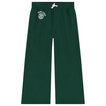 Girls Green Logo Joggers