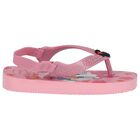 Younger Girls Pink Disney Logo Flip Flops, 6, hi-res