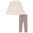 Girls Ivory & Beige Leggings Set, 1, hi-res