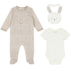 طقم أفرول وبودى سوت ومريلة باللون العاجى, 2, hi-res