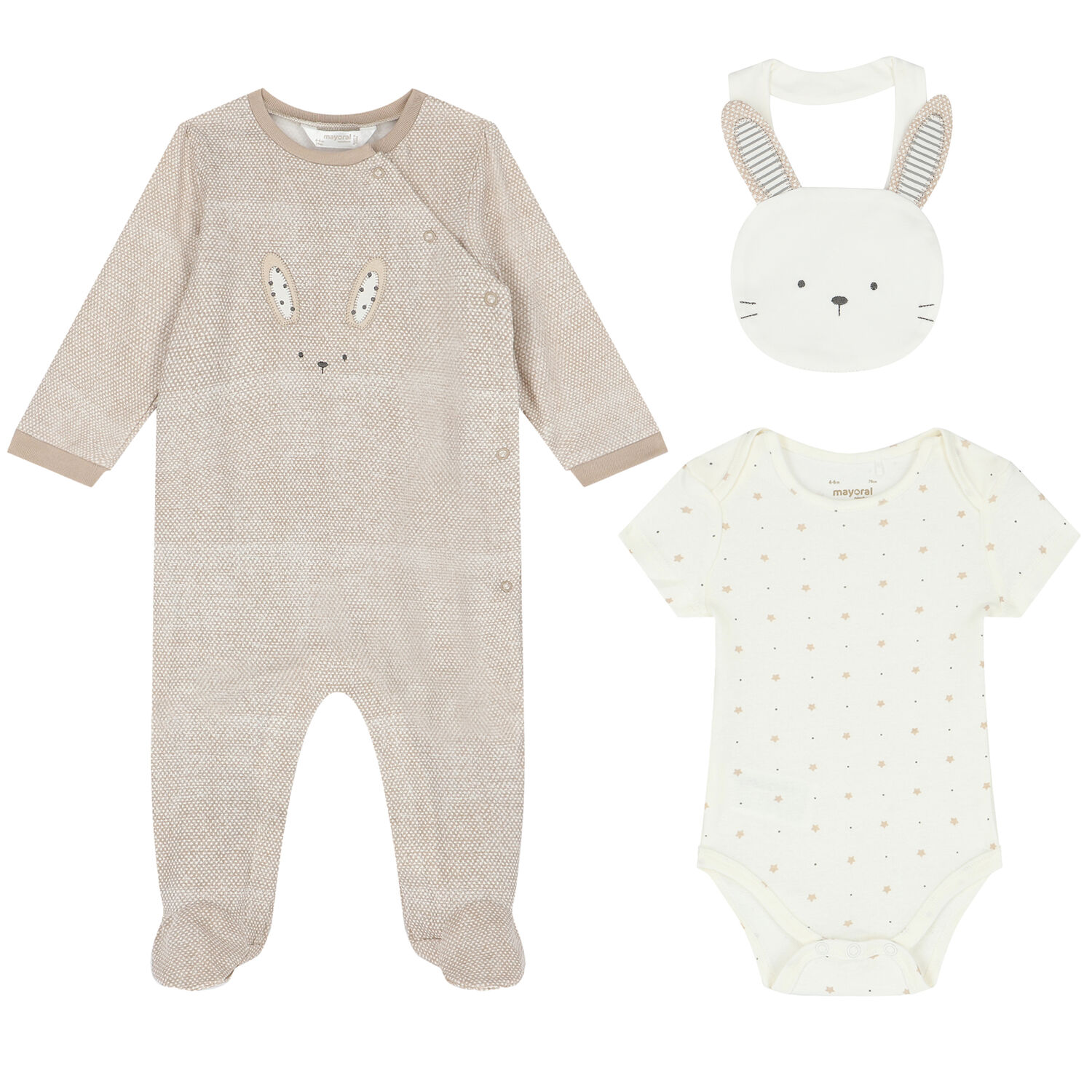 طقم أفرول وبودى سوت ومريلة باللون العاجى, 2, hi-res