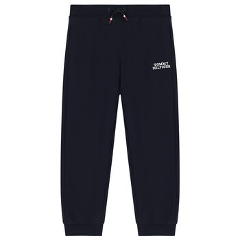 Boys Navy Blue Logo Joggers