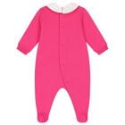 Baby Girls Pink Teddy Bear Logo Babygrow, 4, hi-res