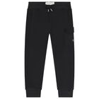 Boys Black Logo Joggers , 1, hi-res