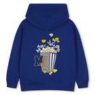Boys Blue Popcorn Logo Hooded Top, 1, hi-res