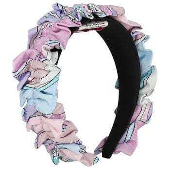 Girls Pink, Lilac & Blue Ruffle Headband
