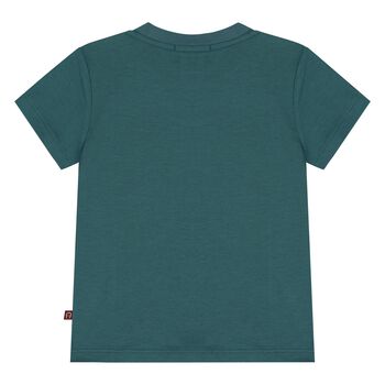 Younger Boys Green Logo T-Shirt