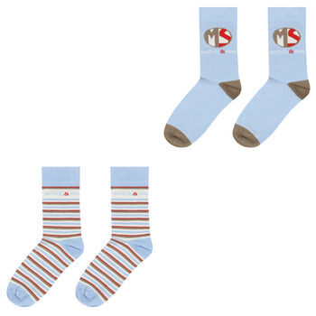 Boys Blue Striped Socks