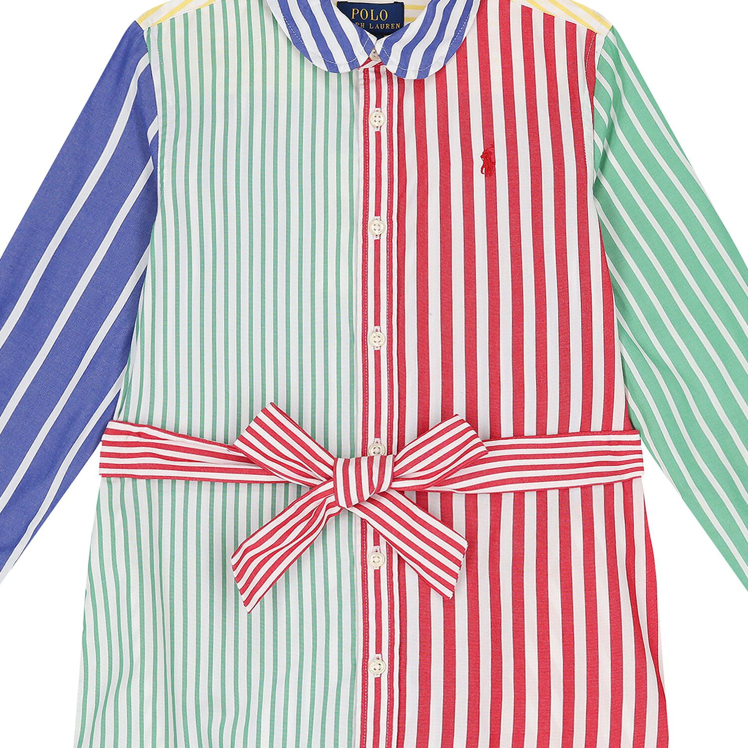 Girls Multi-Coloured Striped Dress, 1, hi-res image number null