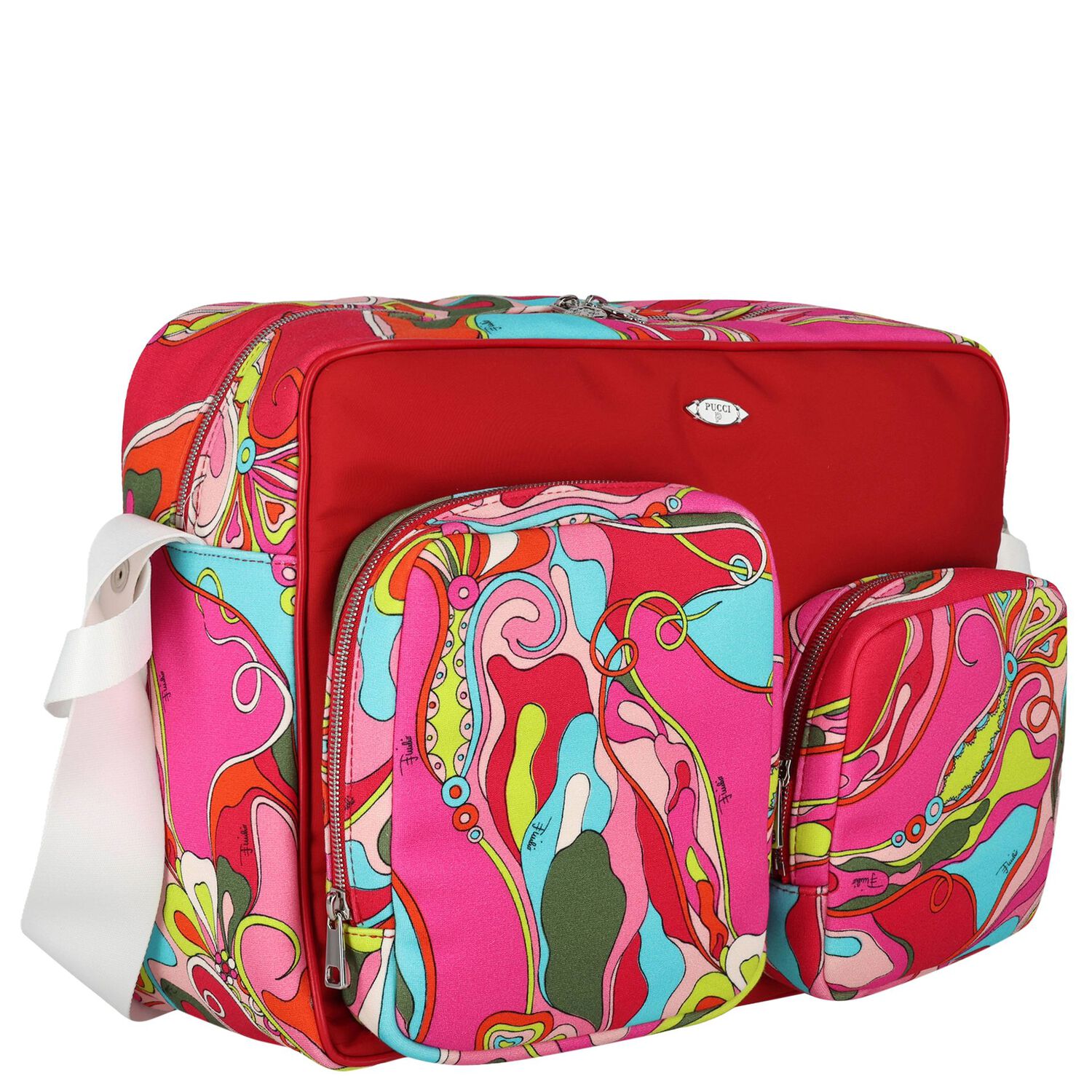 Red & Pink Orchidee Baby Changing Bag ( 40CM ), 2, hi-res