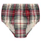 Baby Girls Ivory, Red & Green Tartan Dress Set, 1, hi-res