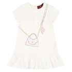 Younger Ivory & Pink Bag Logo Dress, 1, hi-res