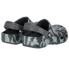 Black & Grey Classic Camo Clogs Sandals, 1, hi-res