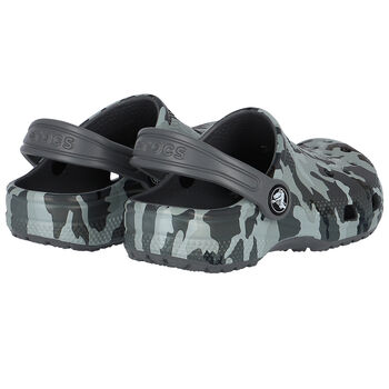 Black & Grey Classic Camo Clogs Sandals
