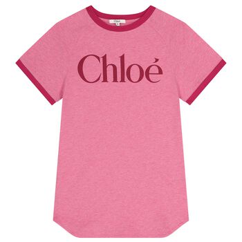 Girls Mini Me Pink Logo Dress 