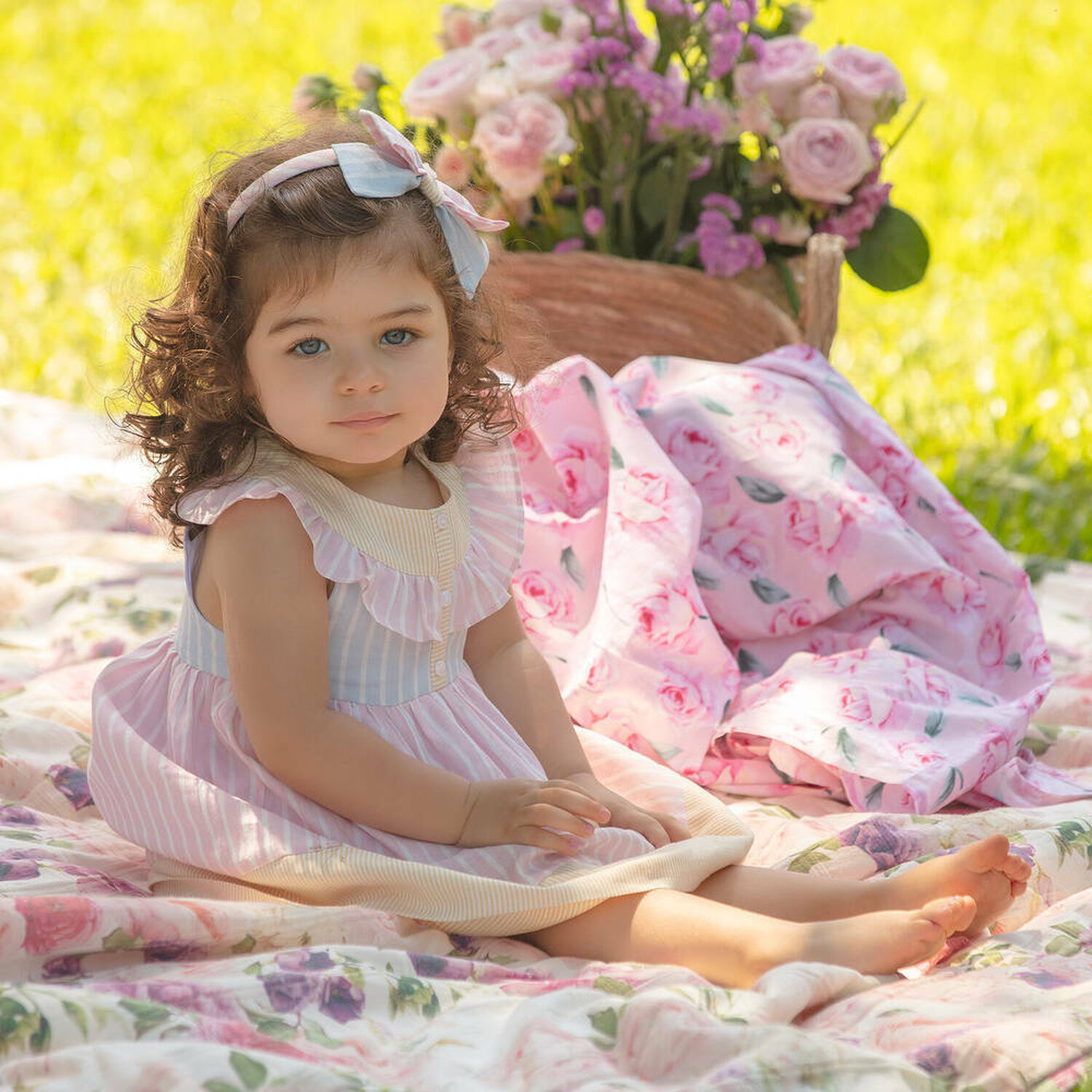 فستان مخطط متعدد الألوان, 1, hi-res