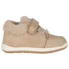 Younger Boys Beige Logo Trainers, 1, hi-res