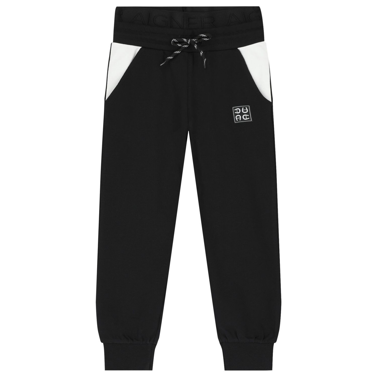 Boys Black Logo Joggers, 1, hi-res