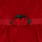 Girls Red Velvet Dress, 1, hi-res