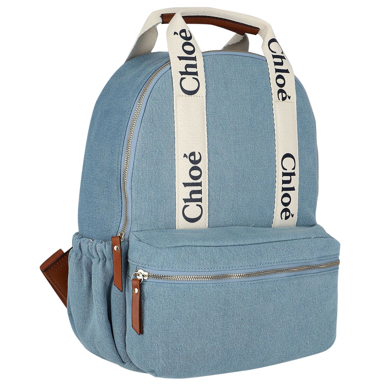 CHLOE Girls Blue Denim Logo Back Pack | Junior Couture USA