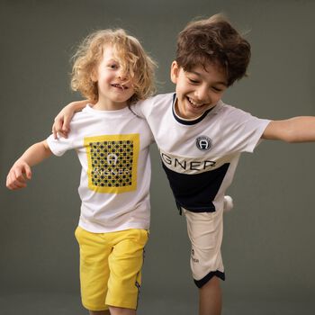 Boys Yellow Logo Shorts