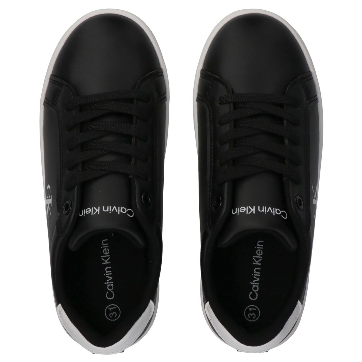 Black & White Logo Trainers, 1, hi-res