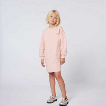 Girls Pink Logo Dress