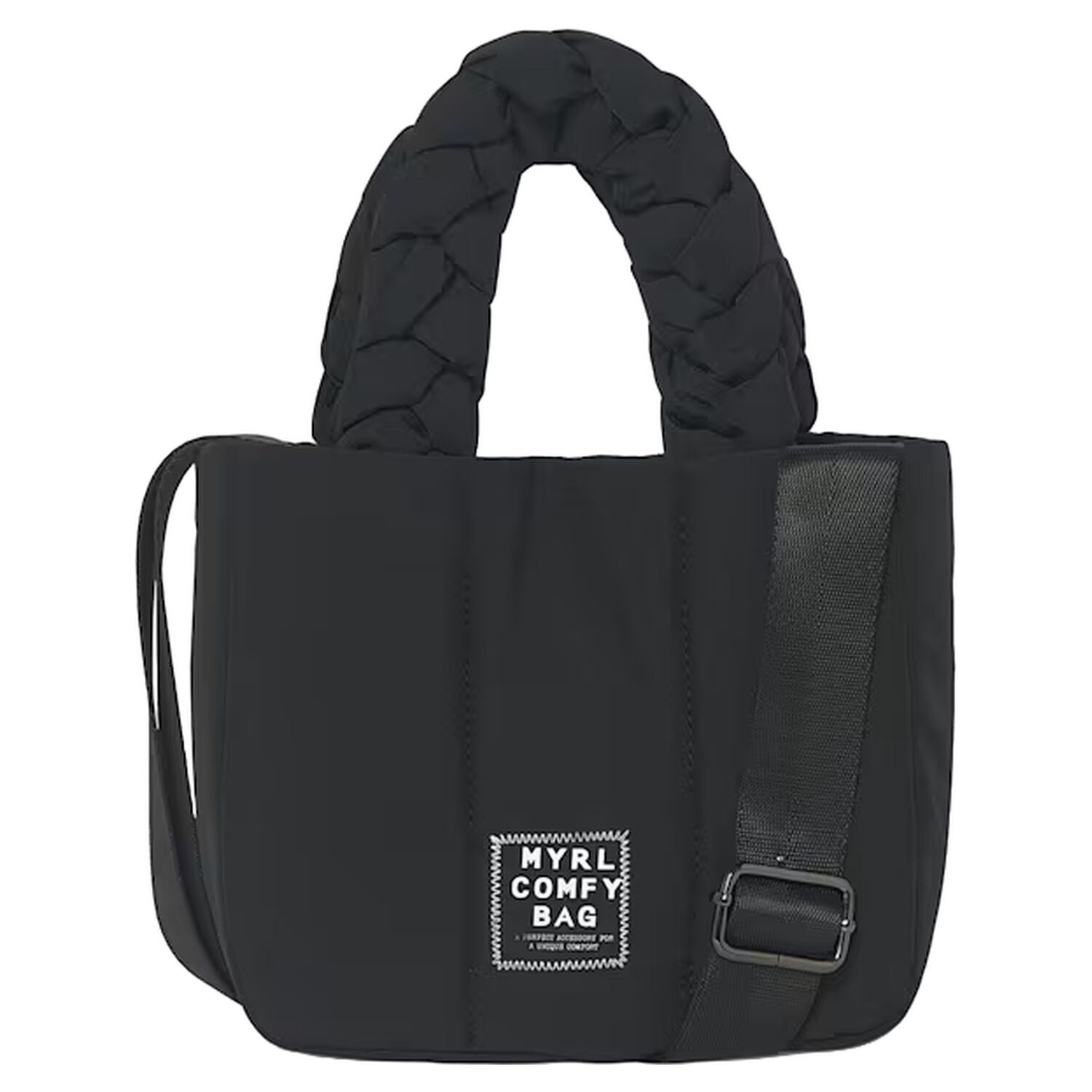 Girls Black Logo Handbag ( 18cm ), 1, hi-res