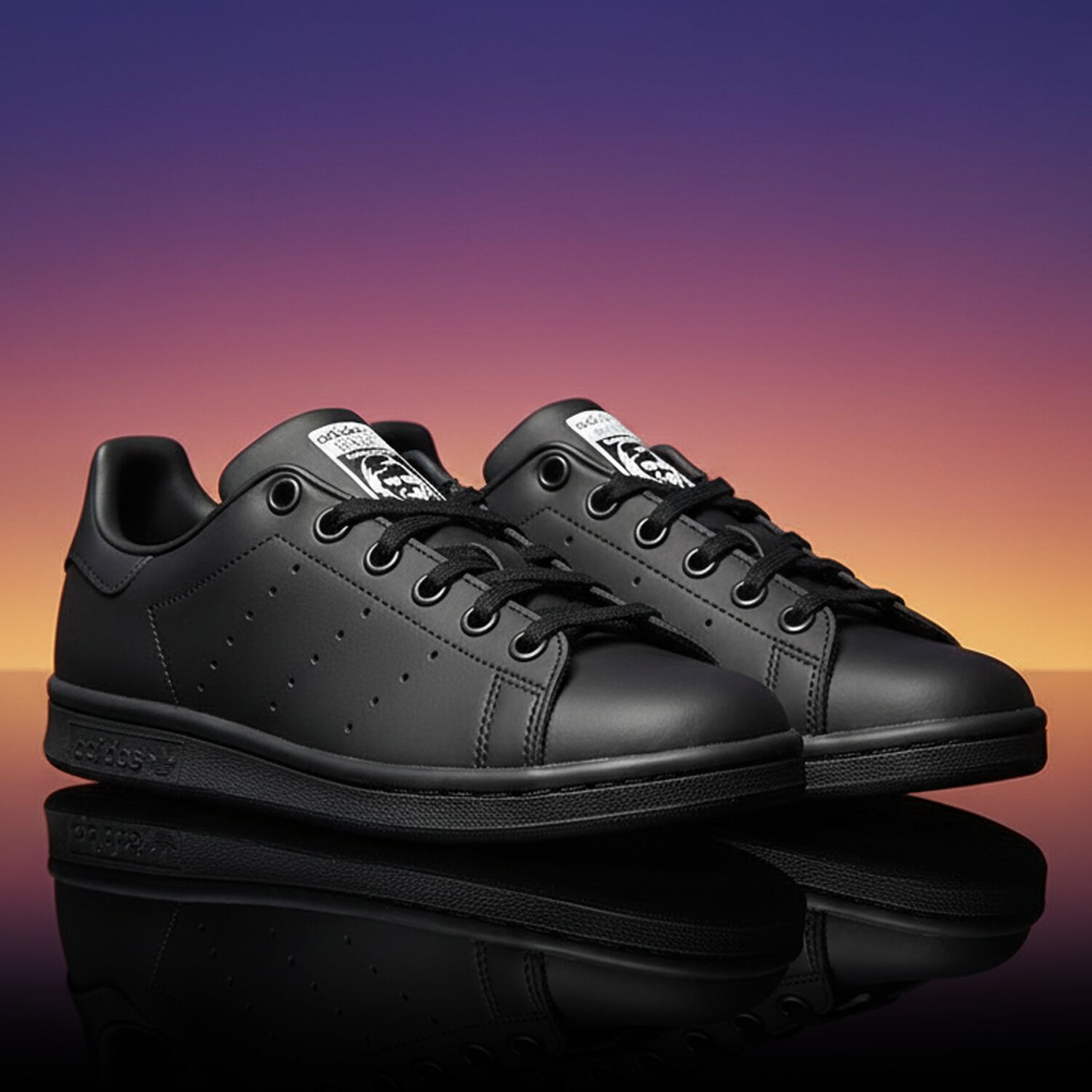 Black Stan Smith Trainers, 1, hi-res