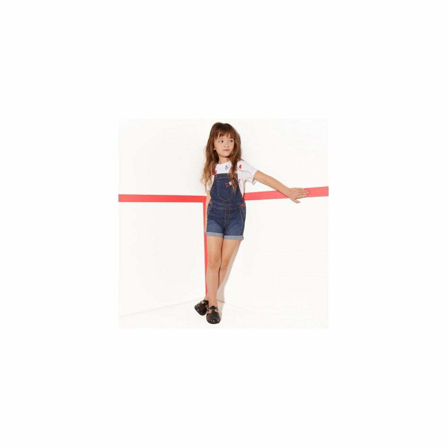 Girls Denim Dungarees, 1, hi-res image number null