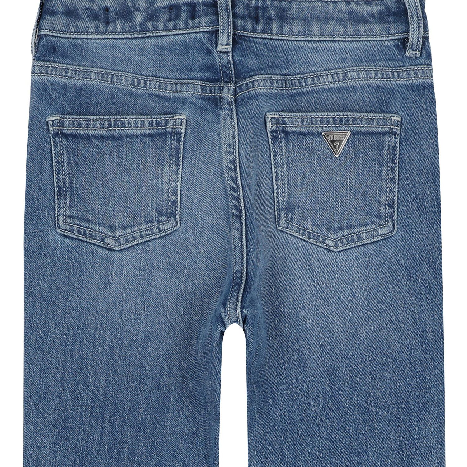 Girls Blue Embellished Denim Jeans, 1, hi-res image number null