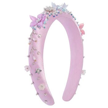Girls Purple Embellished Headband